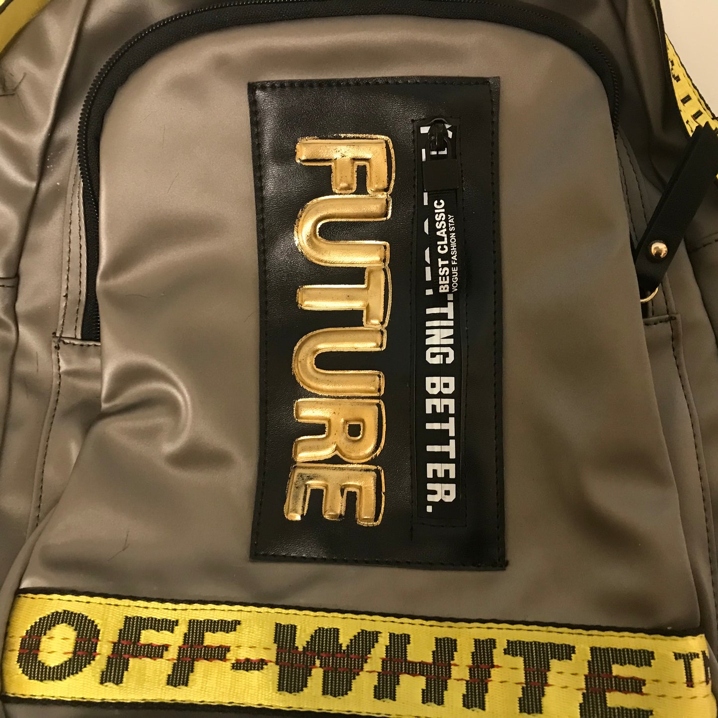 Off White Grey Rucksack