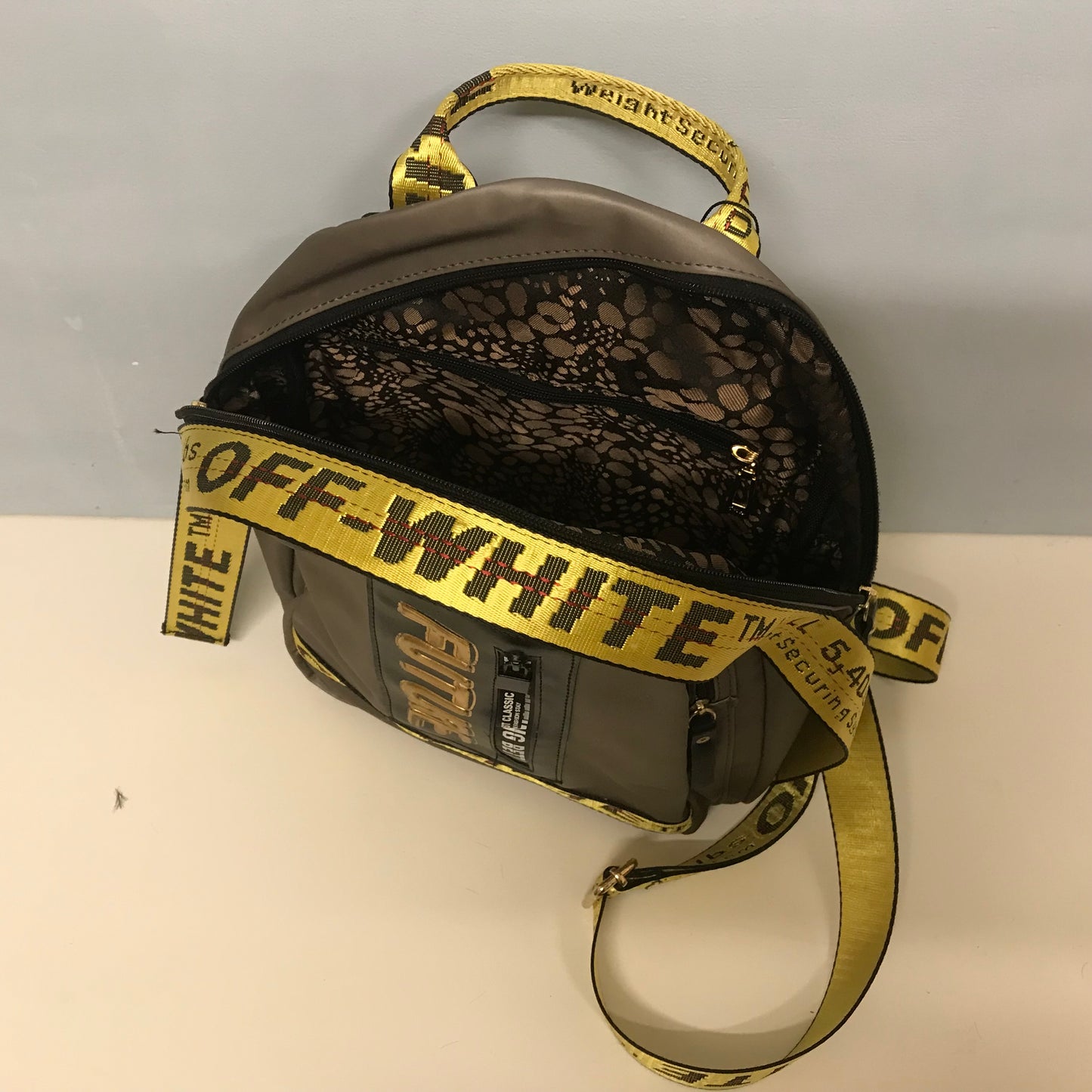Off White Grey Rucksack