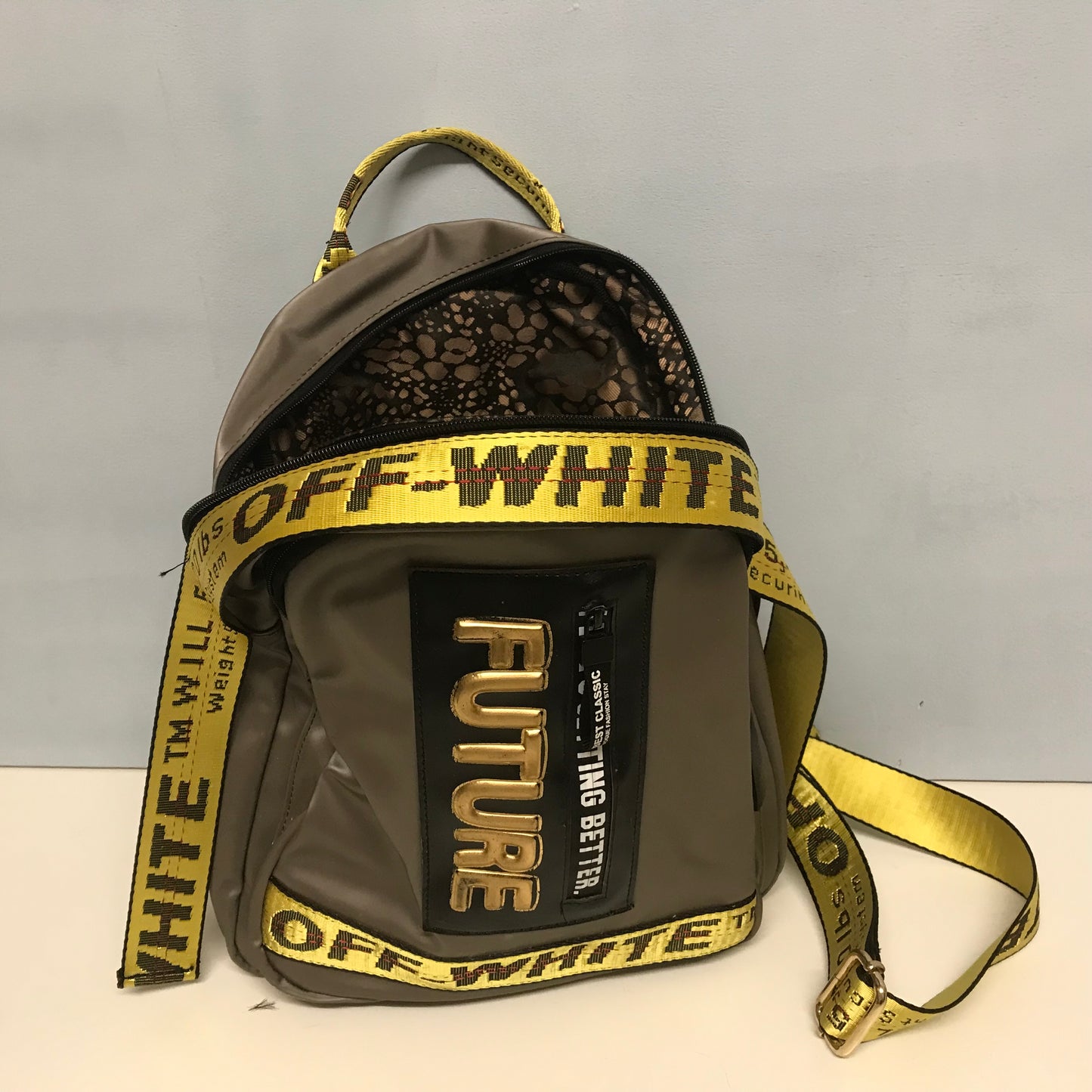 Off White Grey Rucksack