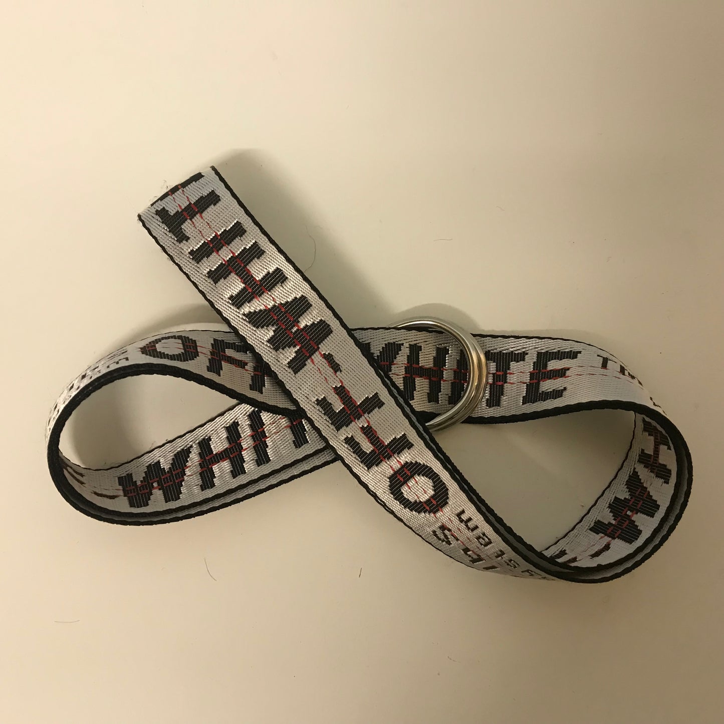 Off White Metal Loop Belt