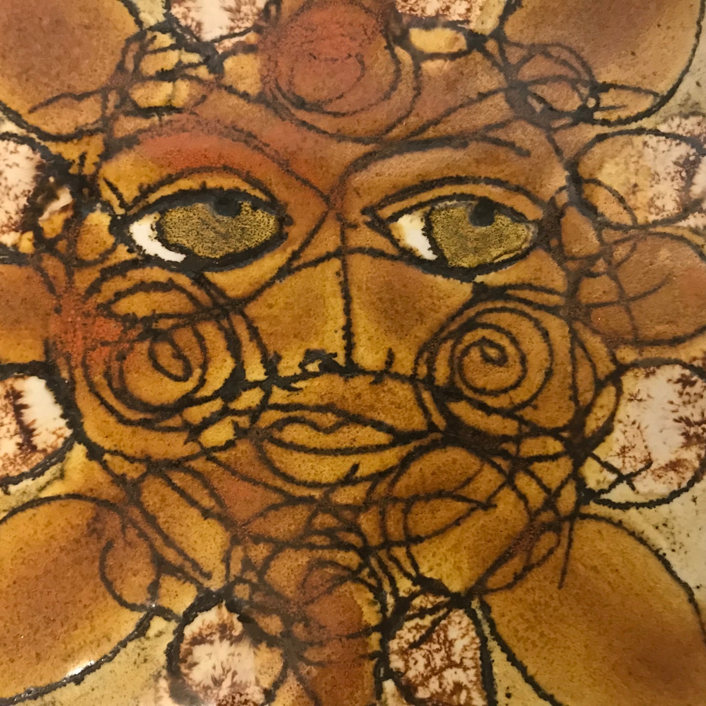1960s Decorative Tile With Sun Motif (2)