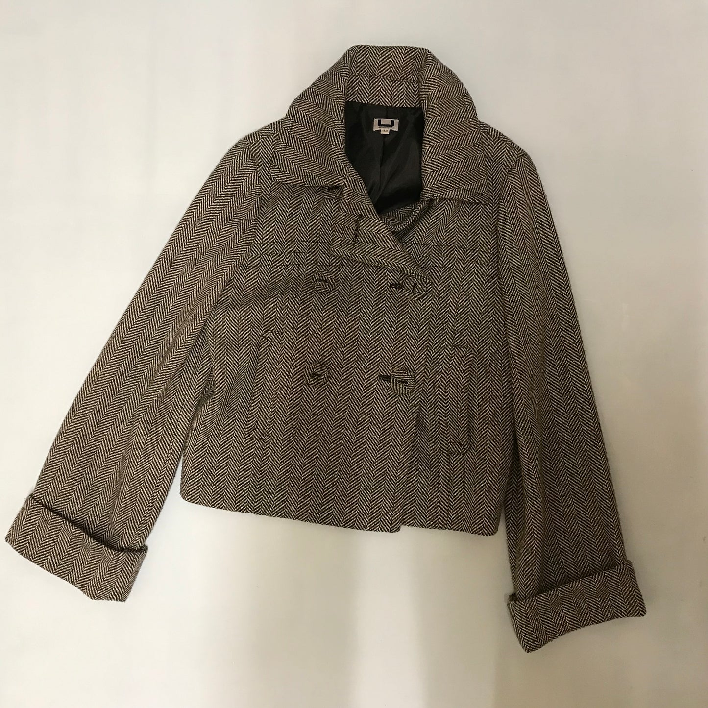 Adolfo Domínguez Womens Herringbone Jacket Size 44