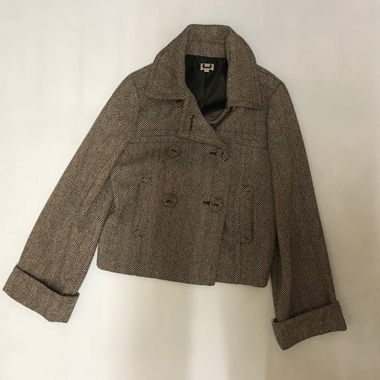 Adolfo Domínguez Womens Herringbone Jacket Size 44