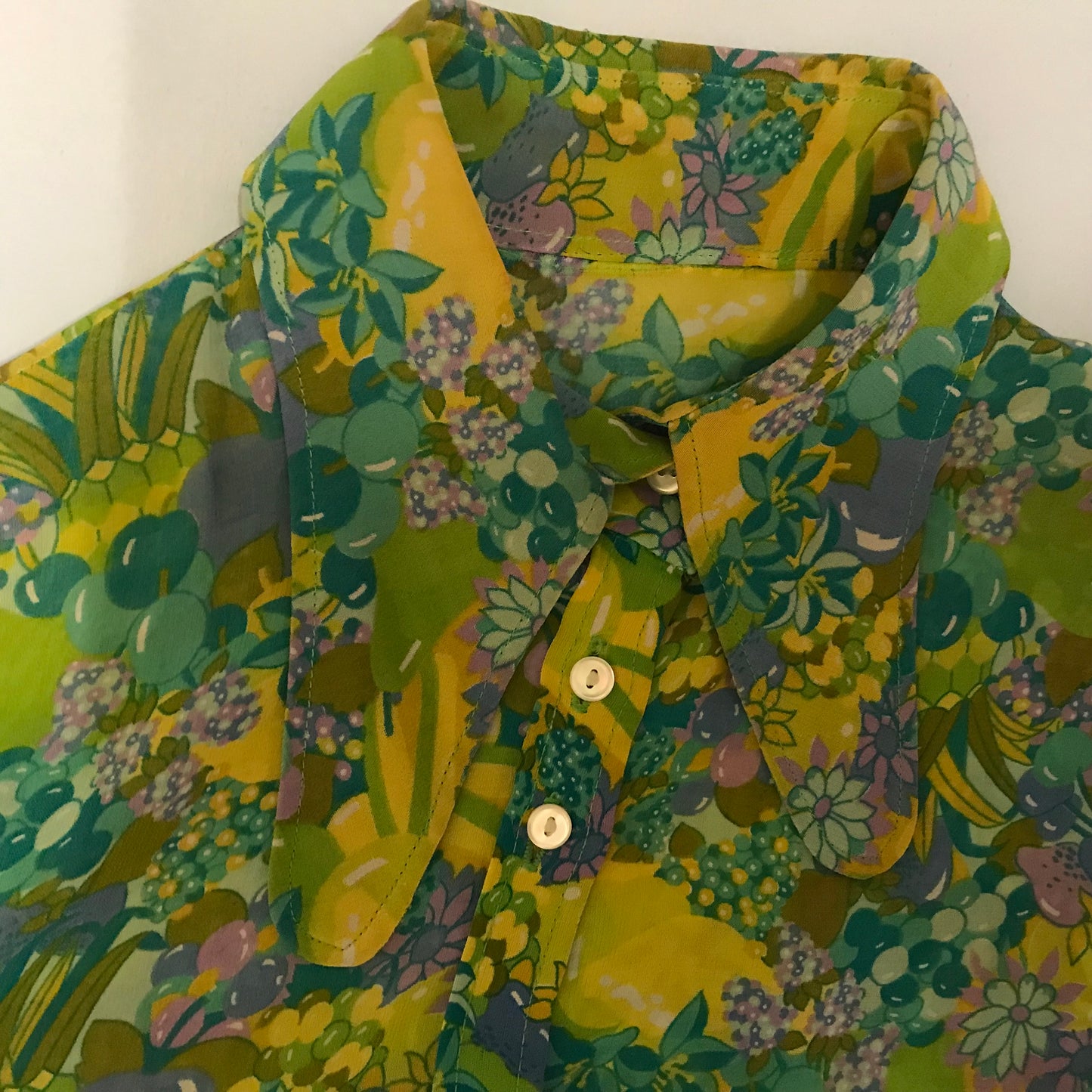 Womens 1970s Chiffon Blouse