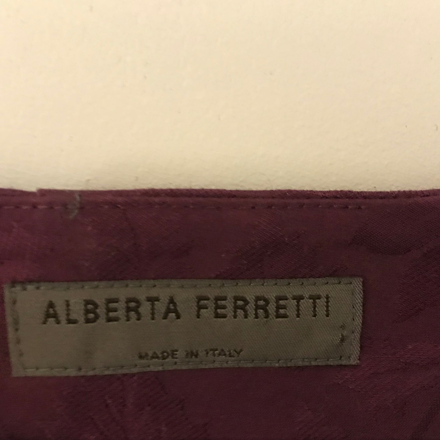 Alberta Ferretti Plum Jacquard Woven Skirt