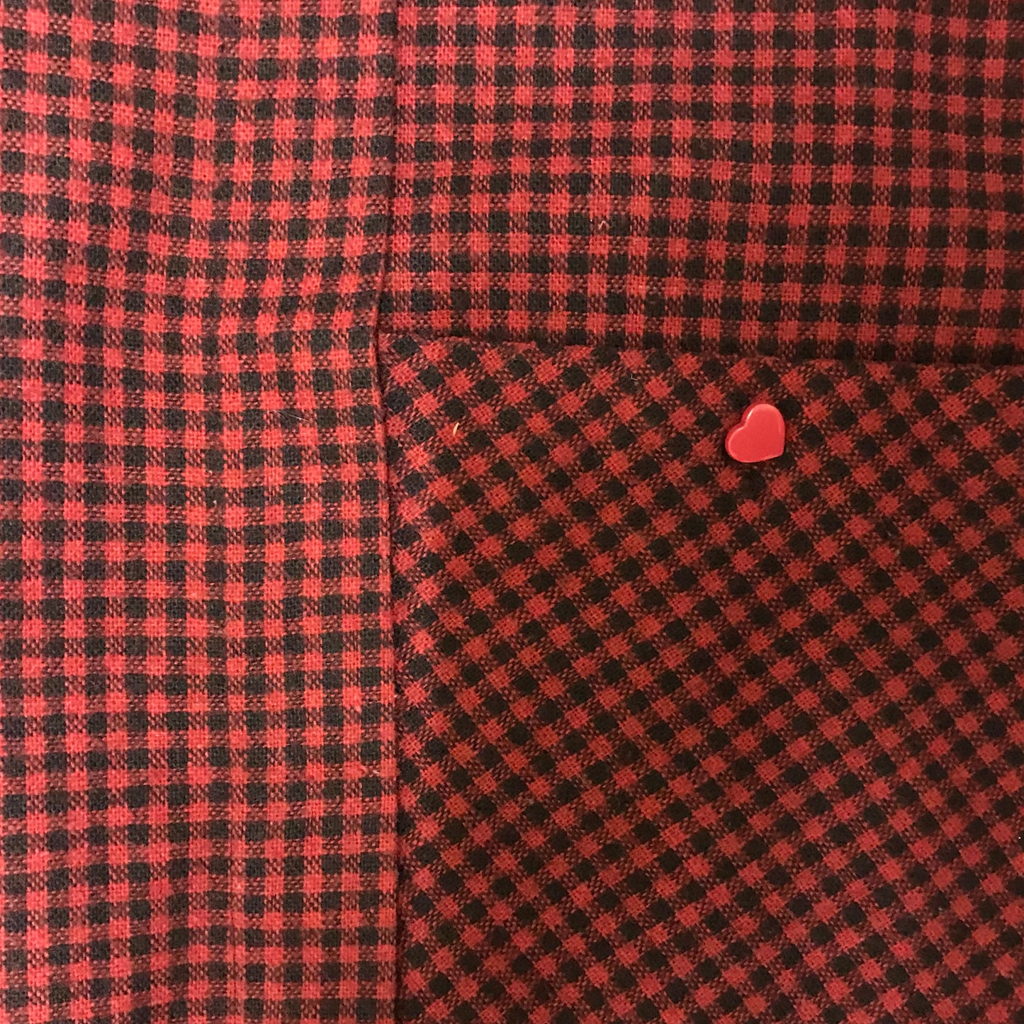 1980s Red & Black Dogtooth Dress