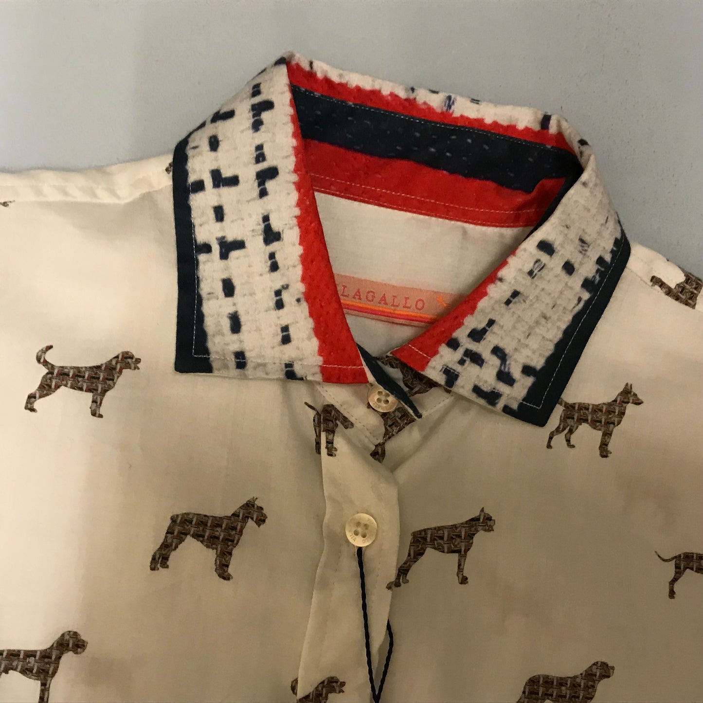 Vilagallo Womens Dog Print Shirt