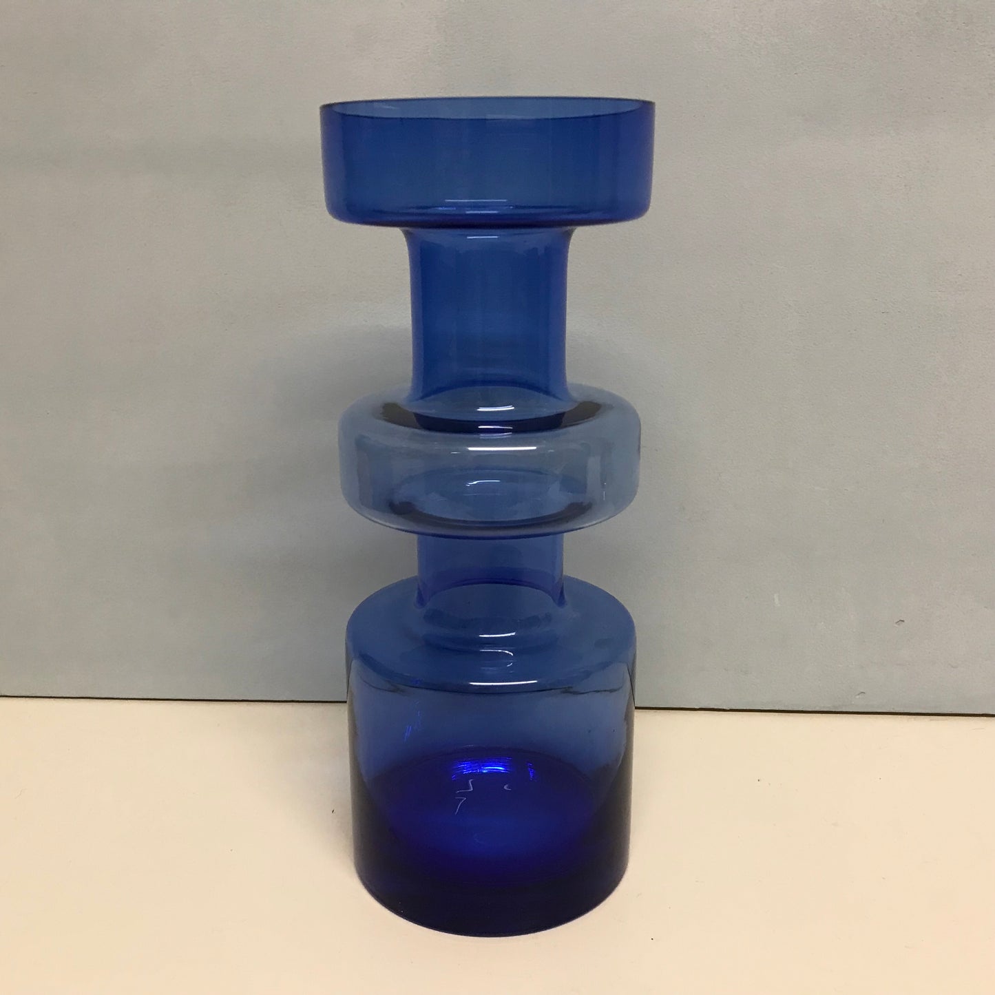 Riihimaki Blue Glass Vase