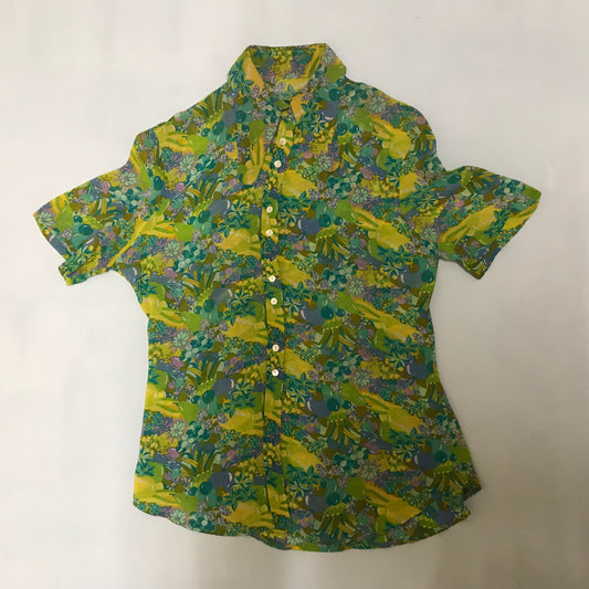 Womens 1970s Chiffon Blouse