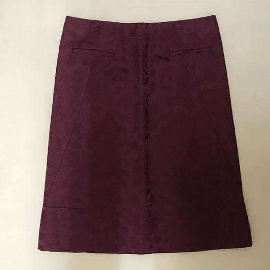 Alberta Ferretti Plum Jacquard Woven Skirt